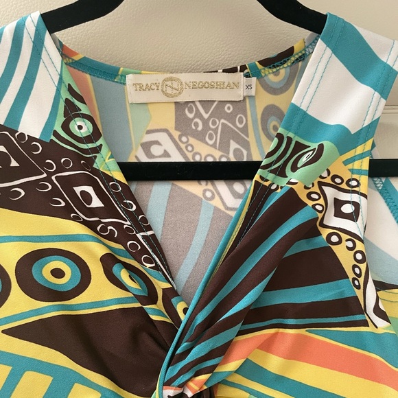 👗 TRACY NEGOSHIAN mod print retro dress - Picture 5 of 9